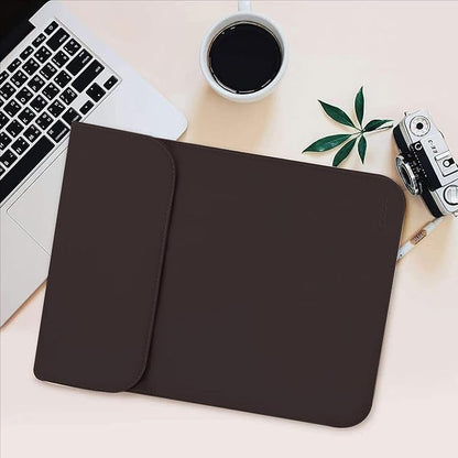 MOSISO Laptop Case 13.3 inch, 13-13.3 inch Laptop Sleeve Compatible with MacBook Neo 13 A18 Pro A3404 /Air 13/Pro 13/Pro 14 M5 M4 M3 M2 M1, Faux Suede Leather Case with Small Bag, Chestnut Brown