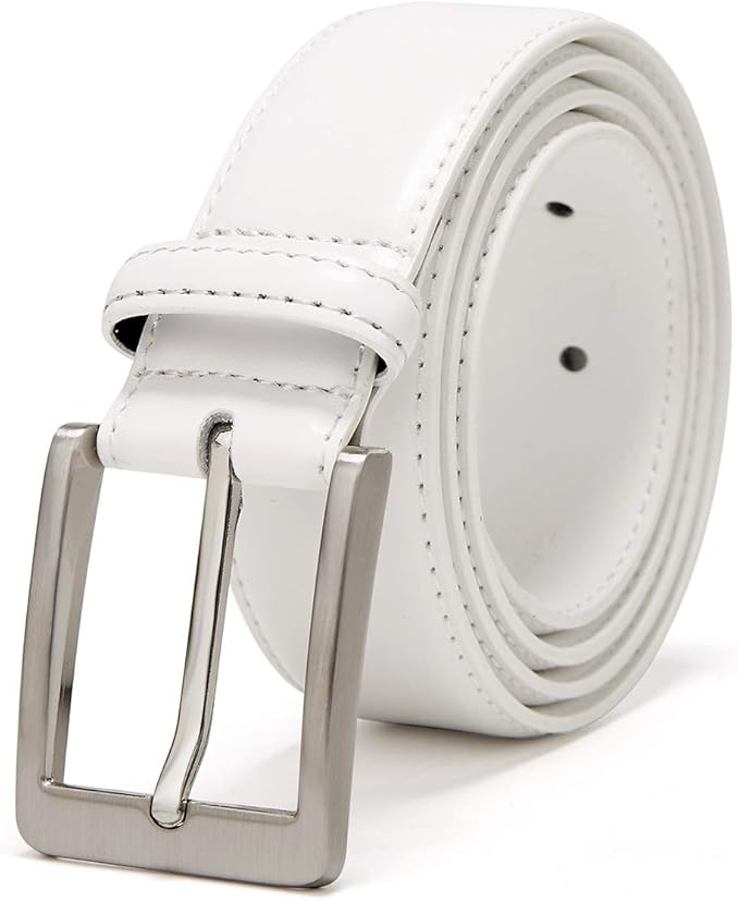 XOUXOU Men's Casual Leather Jeans Belts Classic Work Business Dress Belt with Prong Buckle for Men