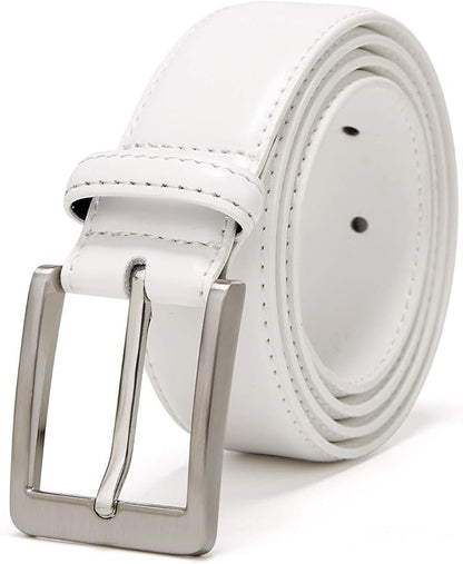 XOUXOU Men's Casual Leather Jeans Belts Classic Work Business Dress Belt with Prong Buckle for Men