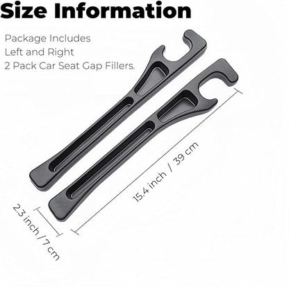 EnzeroTools Car Seat Gap Filler, 2-Pack No-Drop Seat Side Gap Seam Filler Organizer with Phone Holder, Universal Fit Fill The Gap Between Seat & Console, Perfect for Car, SUV, Truck