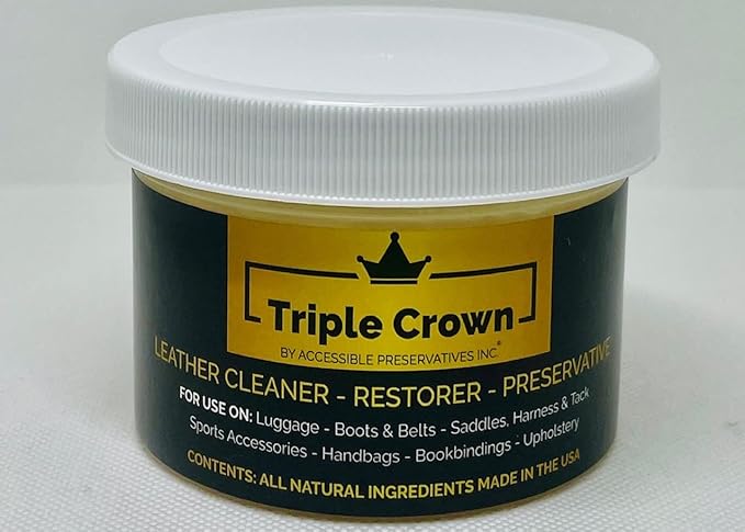 4 Ounce Leather formula; leather conditioner; cleaner and restorer for use on auto interiors, shoes, bags. Made in the U.S.A.