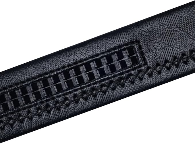 Barry.Wang Mens Belts Leather Ratchet Automatic Buckle Slide Click 1 3/8" Designer Dress Fashion Classic Casual Work Business