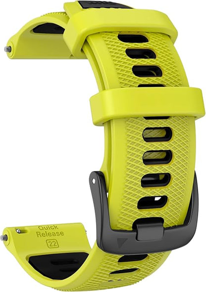 ISABAKE 22mm Watch Band for Gamrin Forerunner 265/Forerunner 255/Vivoactive 4 45mm/Venu 2/Venu 3, Silicone Quick Release Replacement Wristband