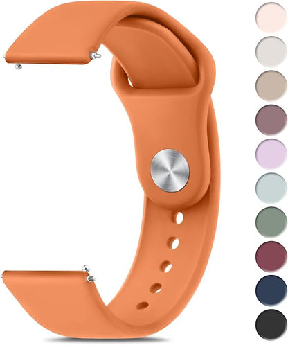 Meliya 22mm Watch Bands Quick Release Replacement Wristband, Soft Silicone Sport Replacement Straps for Men Women