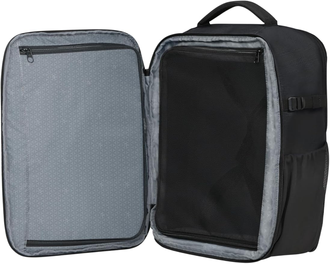 Samsonite Roader Cabin Backpack 40 x 30 x 20 cm Hand Luggage for Ryanair, Wizz Air & Vueling, Underseat Bag with Laptop Compartment 15.6 Inches, 26 L, 0.70 kg, Black (Deep Black)