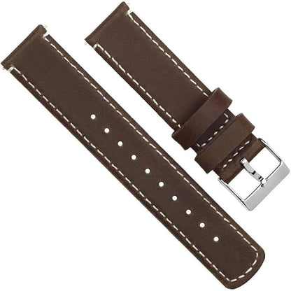BARTON WATCH BANDS - Top Grain Leather Watch Bands Compatible with Apple Watch Models - 1, 2, 3, 4, 5, 6, 7, 8, 9, 10, SE, Ultra & Ultra 2