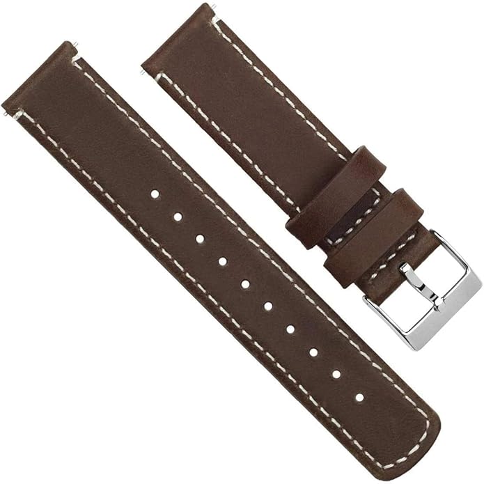 BARTON WATCH BANDS - Top Grain Leather Watch Bands Compatible with Apple Watch Models - 1, 2, 3, 4, 5, 6, 7, 8, 9, 10, SE, Ultra & Ultra 2