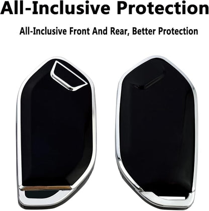 Key Fob Cover Case Compatible with Kia Telluride 2023 2024 2025 EV5 Car Interior Accessories Shell Holder Protector (Black)