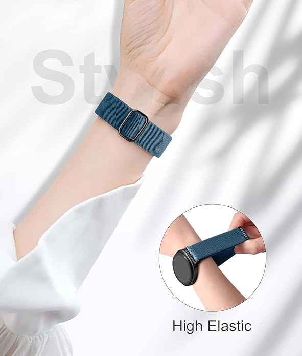 Lerobo Elastic Bands Compatible with Samsung Galaxy Watch 8 7 6 5 4 40mm 44mm/Galaxy Watch 8 Classic 6 4 Classic 43mm 47mm 42mm 46mm/5 Pro Band 45mm/Active 2,3 Pack 20mm Adjustable Nylon Sport Band