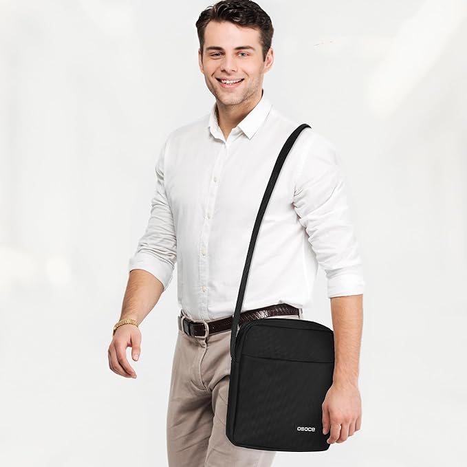OSOCE Messenger Bag Crossbody Shoulder Bag for Men | Slim Business Design, Lightweight Commuter