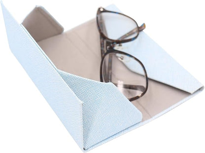 Real Sic Glasses Case for Men and Women - Magnetic Folding Hard Shell Sunglass Holder - Inspired by Solid Color