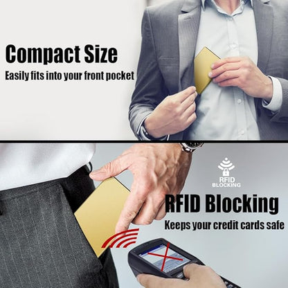 FurArt Slim Minimalist Wallet, Front Pocket Wallets, RFID Blocking, Credit Card Holder for Men