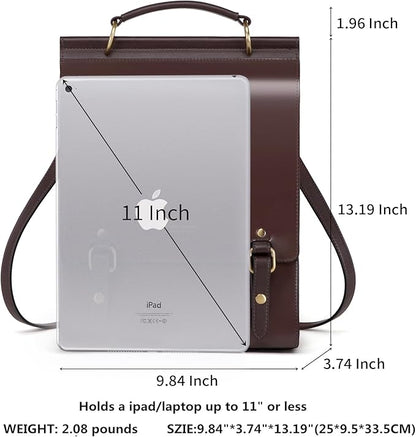 Cnoles Leather Backpack Purse For Women Fashion Ladies Vintage Bags Casual College Travel Backpacks Bag Brown