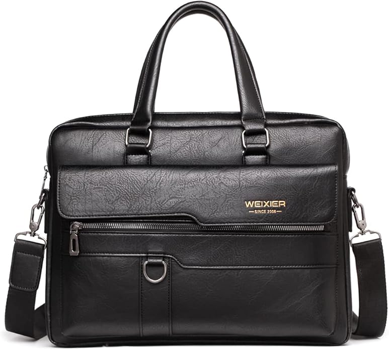 Hebetag Small Leather Sling Shoulder Bag Messenger Pack for Men Women Outdoor Travel Business