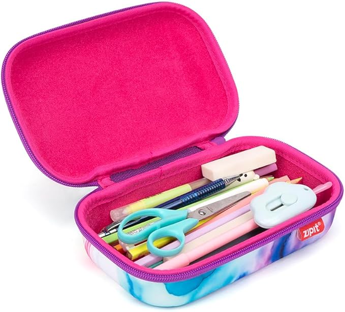 ZIPIT Aesthetic Pencil Box for Girls, Cute Pencil Case for School, Large Capacity Stationery Organizer Box