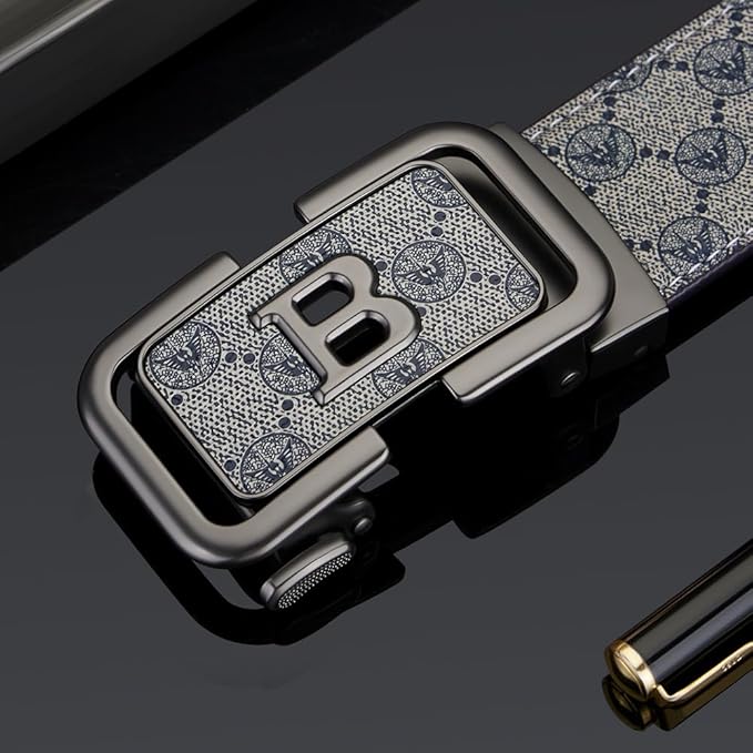 VANNANBA Letter B Buckle Belt, Mens Designer Belts Premium Leather for Dress Casual Jeans Pants