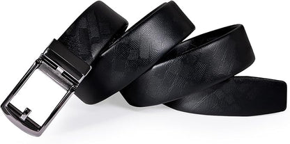 Barry.Wang Mens Belts Leather Ratchet Automatic Buckle Slide Click 1 3/8" Designer Dress Fashion Classic Casual Work Business