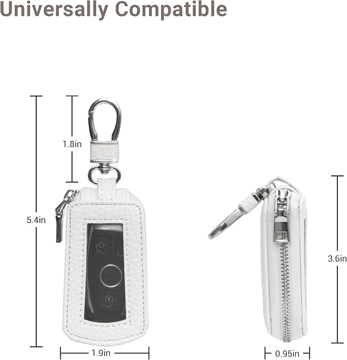 Yuoyar Premium Leather Key Fob Case - Universal Car Key Holder