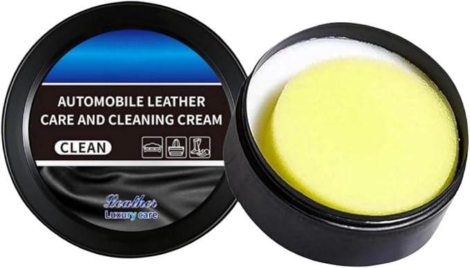 Leather Balm for Cars, Leather Cleaner and Conditioner for Car Interior, Multifunctional Cleaning and Care Cream & Cleaning Paste, Deep Cleaner & Leather Repair Kit for Furniture, Shoes, Bags (1PC)