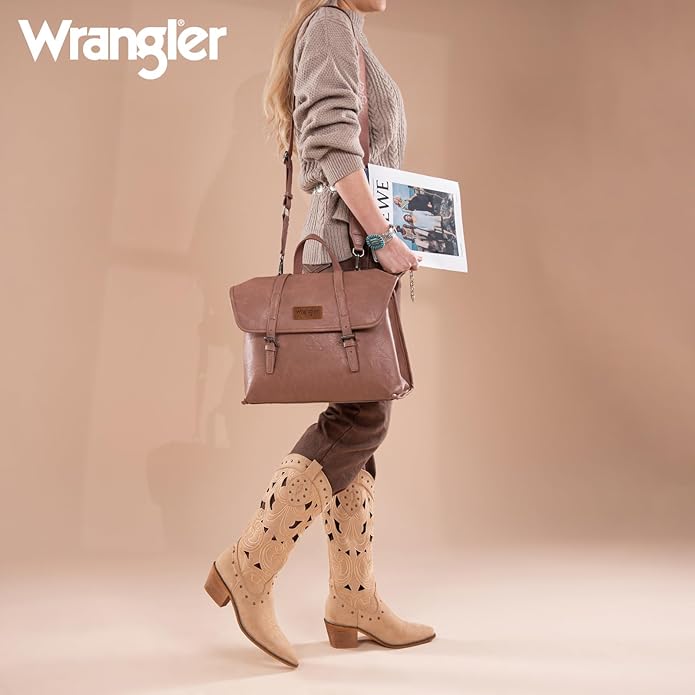 Wrangler Laptop Bag for Women Messenger Bag Briefcase Computer Backpack Convertible Satchel Bag