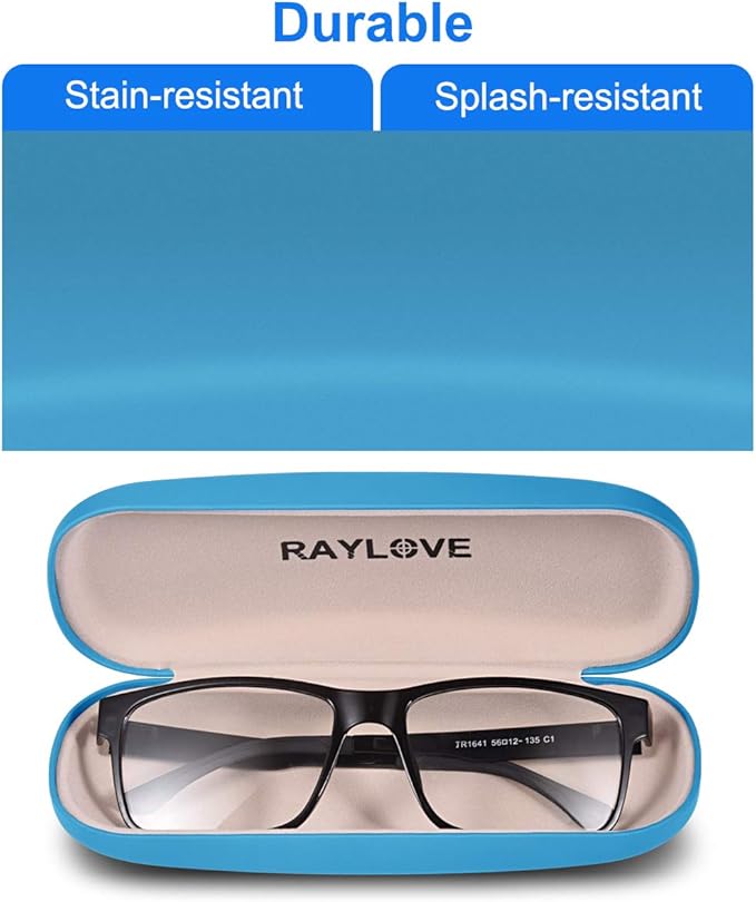 RayLove Unisex Hard Shell Eyeglasses Cases, Protective Case For Glasses
