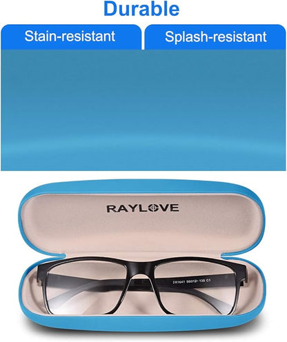 RayLove Unisex Hard Shell Eyeglasses Cases, Protective Case For Glasses