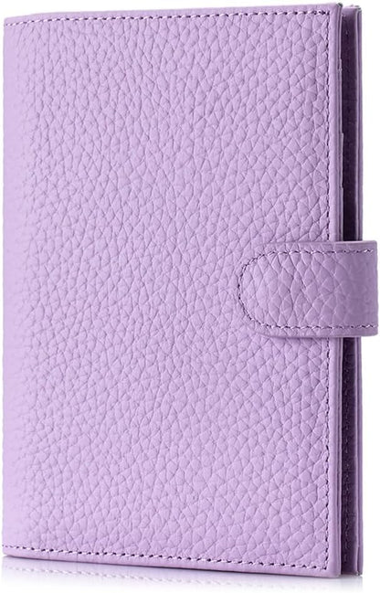 Slim Passport Wallet for Women – RFID Blocking Passport Holder for Travel with Card Slots, Coin Pocket – Stylish Genuine Leather Travel Organizer Gift for Mother's Day (Lavender)