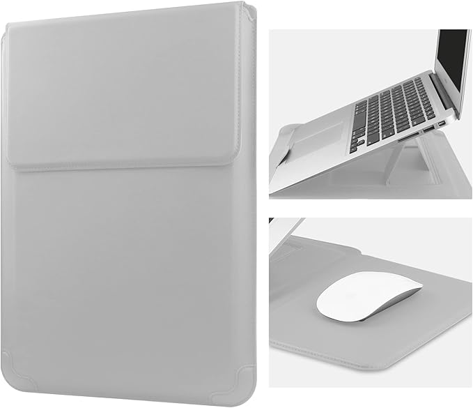 HoYiXi 13 Inch Laptop Sleeve Case Bag Compatible with Macbook Neo 2026/MacBook Air 13 M1 M2 2022-2018/MacBook Pro 13 M2 2022-2016/Surface Pro 8 2021/Surface Go 3 13-13.6'' Dell HP ASUS Acer PC, Silver