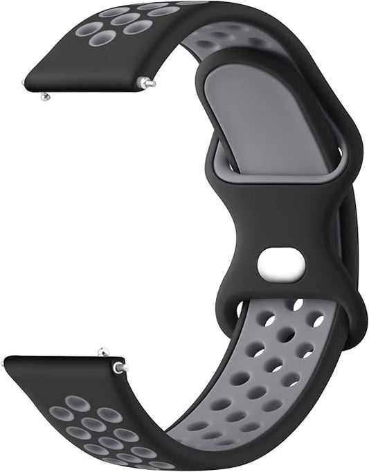 Meliya 20mm 22mm Watch Bands Quick Release Replacement Wristband, Soft Silicone Bands Breathable Sport Replacement Straps for Men Women