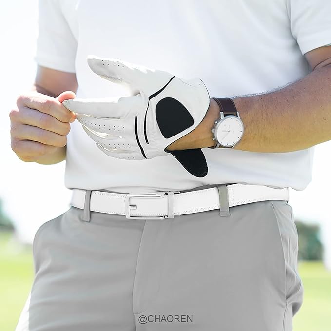 CHAOREN Mens Dress Belt - Ratchet Belt Leather 1 1/4" Comfort Click - Perfect Companion to Mens Dress Shoes