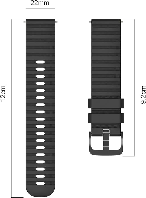 FanTEK Compatible with 18mm 20mm 22mm Watch Bands Quick Release Replacement Wristband, Silicone Sport Bands for Men Women