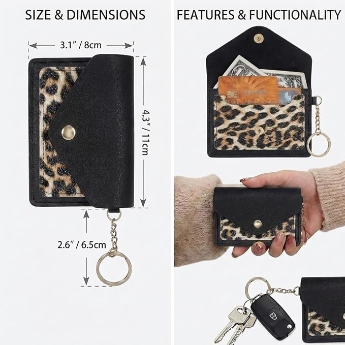 BIHRTC Silicone Key Ring Bracelets Wristlet Keychain Wallet with Net Chapstick Holder for Women