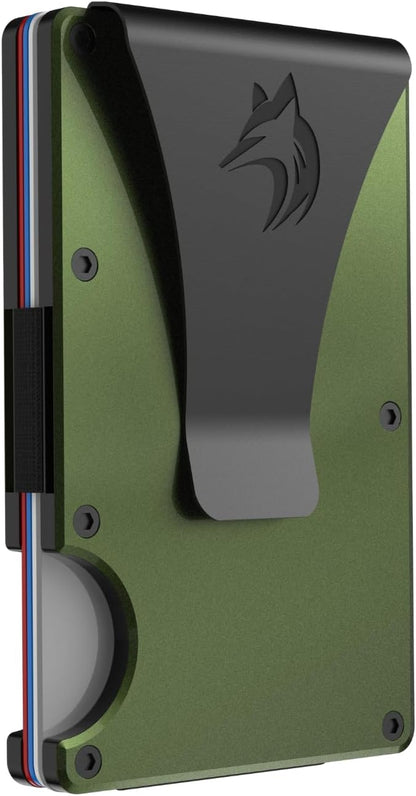 TRAVELINGO Slim RFID Blocking Wallet For Men - Light Weight, Durable & Compact- Minimalist Wallet With Money Clip (Green)