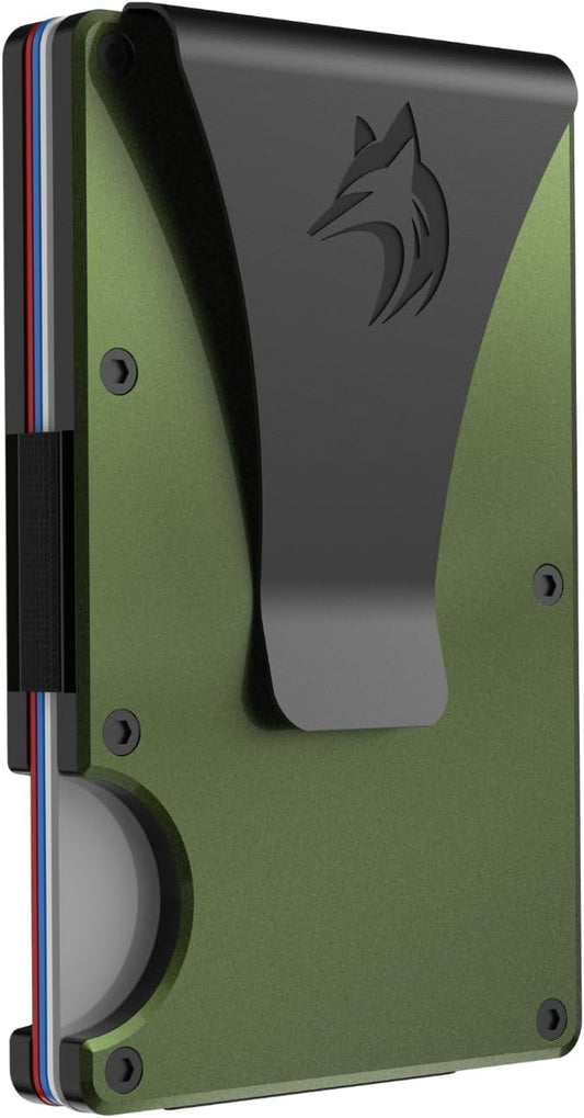 TRAVELINGO Slim RFID Blocking Wallet For Men - Light Weight, Durable & Compact- Minimalist Wallet With Money Clip (Green)