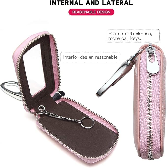 Universal Premium Car Key Fob Case Genuine Leather Car Smart Key fob Holder for Remote Key Fob