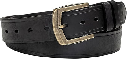 Luxury Full Grain Genuine Leather Belt Men Gift, 1.5" Wide Vintage Real Leather Western Cowboy Men's Belts
