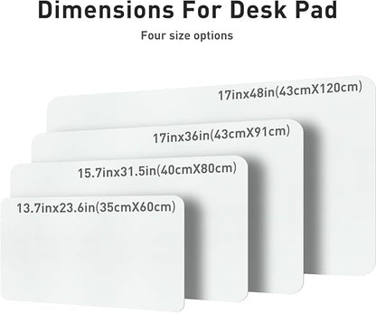 Aothia Leather Desk Pad Protector, Large Mouse Pad, Office Mat, Non-Slip PU Leather Blotter, Laptop Desk Pad, Waterproof Writing Pad for Office and Home (Barely Grey, 23.6" x 13.7")