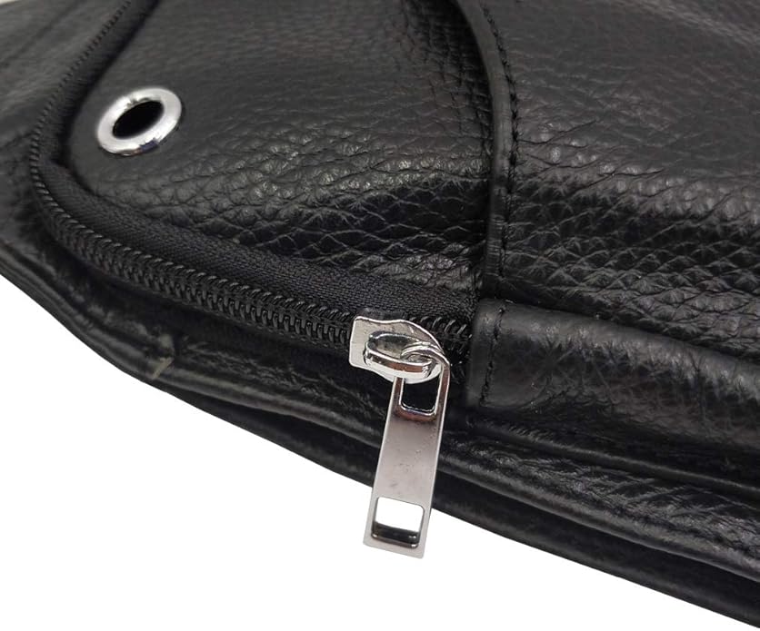 Hebetag Leather Sling Bag Crossbody Backpack for Men Women Travel Outdoor Camping