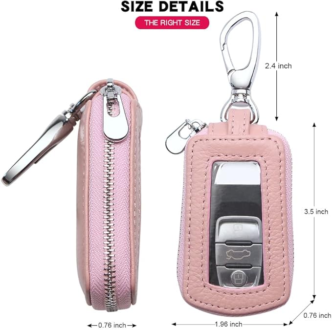 Universal Premium Car Key Fob Case Genuine Leather Car Smart Key fob Holder for Remote Key Fob