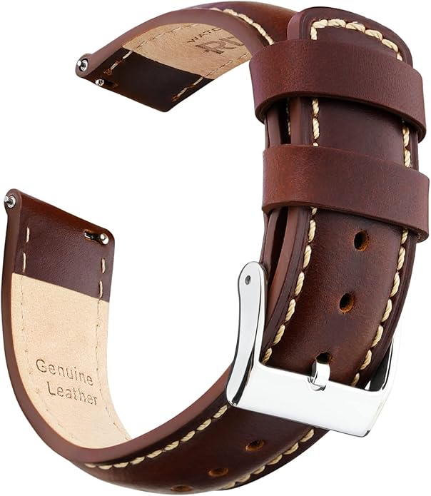 Ritche Christmas Gift Quick Release Leather Watch Bands Genuine Watch Straps for Men Women Top Grain Leather Watch Strap, White Elephant Gifts, Stocking Stuffers for Men, Father's Day gifts
