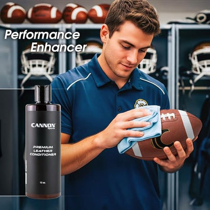 Cannon Sports Leather Conditioner | Baseball Glove Conditioner | Football Leather Care | Softens, Protects & Restores All Leather Sports Gear | Prevents Cracking & Drying