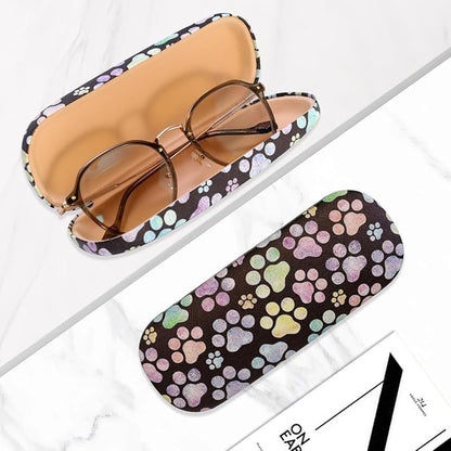 PERFECTSIGHT Hard Shell Eyeglasses Case, PU Leather Protective Glasses Case, Cute Eyeglass Case for Women Men Girls