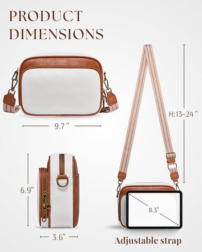 Crossbody Bags with Built-in Wallet, Anti-Theft Travel Purse with Card Slots, Trendy Vegan Shoulder Bag for Women Men