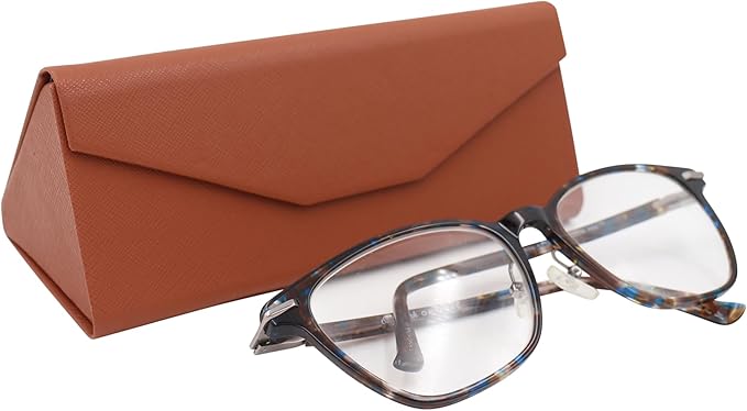 Real Sic Glasses Case for Men and Women - Magnetic Folding Hard Shell Sunglass Holder - Inspired by Solid Color