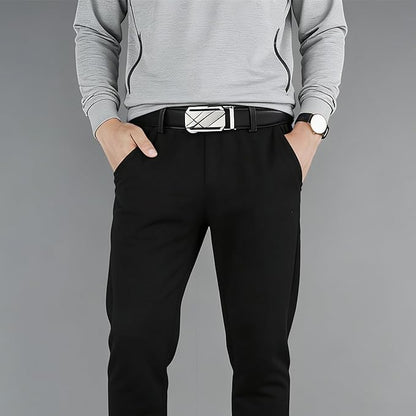 Lingli Men's Belt,Ratchet Dress Belt with Automatic Buckle Brown/Black-Trim to Fit-35mm wide