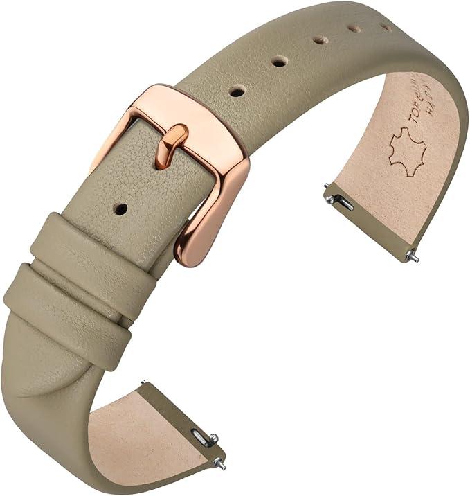 ANNEFIT Watch Bands for Men Women, Top Grain Leather Watch Strap with Quick Release, Band Width 12mm 13mm 14mm 16mm 18mm 20mm 22mm