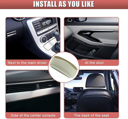 Sunglasses Holder for Car Visor, Leather Auto Glasses Storage Case, Car Sun Visor Eyeglasses Holder Protective Box, Universal Automotive Interior Accessories for Man Women (White)