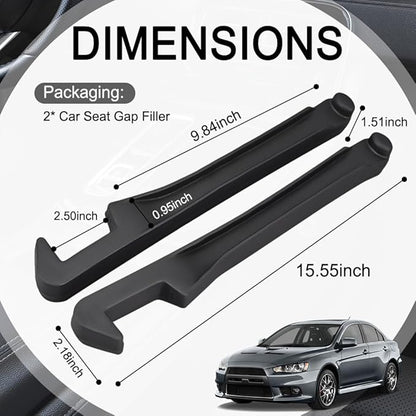 IHOTDER 2026 Upgraded Car Seat Gap Filler 2 Pack,3 in 1 Car Seat Gap Organizer with Slot & Hook for Phone/Keys,Universal Anti-Drop in Between Cars Seats Catcher Fits for Truck SUV