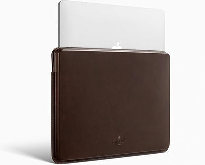 Comfyable 13 Inch Faux Leather Laptop Sleeve Case, Slim Protective Laptop Cover Compatible with MacBook Air M5 2026 & MacBook Pro M2 M1 2022, Coffee