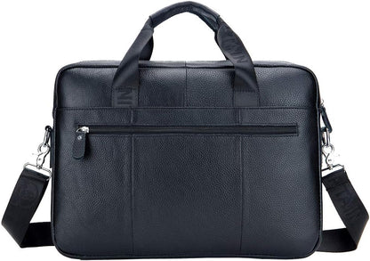 Hebetag Small Leather Sling Shoulder Bag Messenger Pack for Men Women Outdoor Travel Business